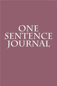 One Sentence Journal