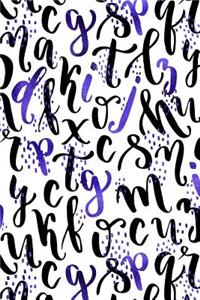 Bullet Journal Notebook Sparkly Letters Pattern 13
