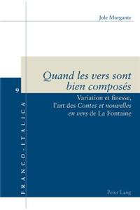 Quand Les Vers Sont Bien Composes