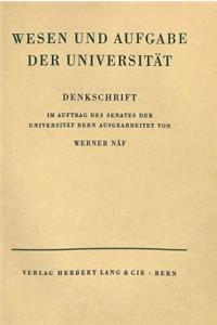 Wesen und Aufgabe der Universitaet