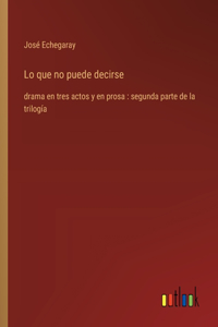 Lo que no puede decirse
