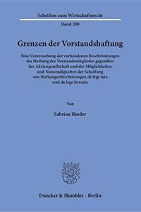 Grenzen Der Vorstandshaftung