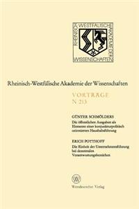 Öffentlichen Ausgaben ALS Elemente Einer Konjunkturpolitisch Orientierten Haushaltsführung. Die Einheit Der Unternehmensführung Bei Dezentralen Verantwortungsbereichen