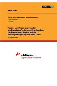 Theorie und Praxis der Sozialen Marktwirtschaft, dargestellt anhand der Einflussnahmen des BDI auf die Kartellgesetzgebung von 1949 - 1973