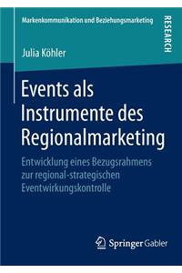 Events ALS Instrumente Des Regionalmarketing
