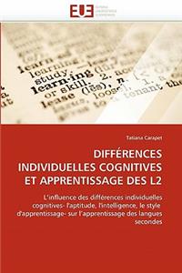 Diff�rences Individuelles Cognitives Et Apprentissage Des L2