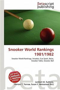 Snooker World Rankings 1981/1982