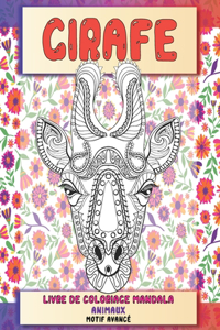 Livre de coloriage Mandala - Motif avancé - Animaux - Girafe