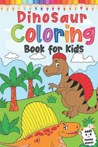 Dinosaur Coloring Book For Kids Ages 4-8
