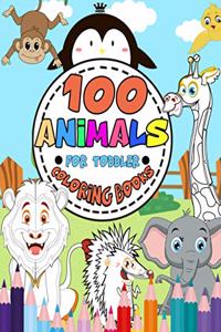 100 animals for toddler, coloring books