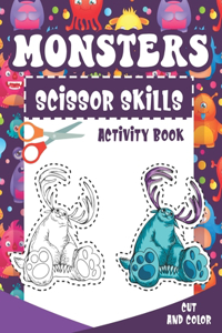 Monsters Scissor Skills Activity Book