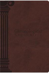 NKJV, The Chronological Study Bible, Imitation Leather, Brown