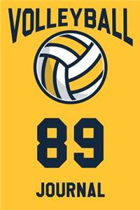 Volleyball Journal 89: Volleyball Notebook Number #89 Personalized Gift