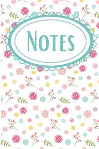 Sewing Buttons Seamstress Notebook
