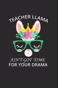 Teacher Llama Ain't Got Time For Your Drama