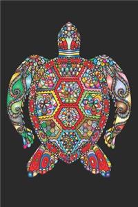 Colorful Turtle Tortoise Mandala Yoga Meditation Namaste