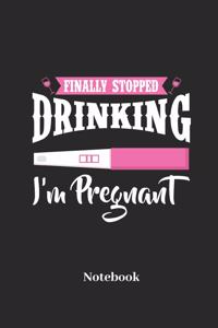 Finally Stopped Drinking I'm Pregnant Notebook