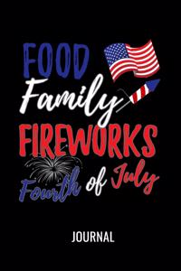 Food Family Fireworks Fourth of July Journal