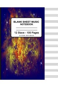 Blank Sheet Music Notebook
