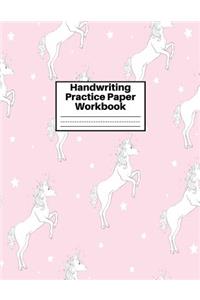 Handwriting Practice Paper Workbook