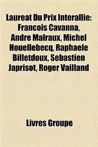 Laureat Du Prix Interallie