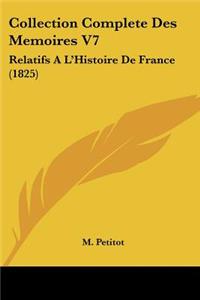 Collection Complete Des Memoires V7