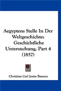 Aegyptens Stelle in Der Weltgeschichte