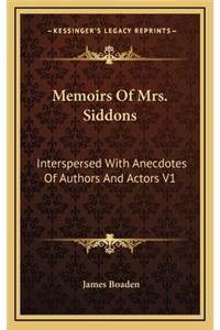 Memoirs Of Mrs. Siddons