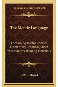 The Mende Language