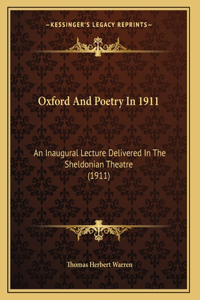 Oxford And Poetry In 1911