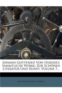 Johann Gottfried Von Herder's Sammtliche Werke