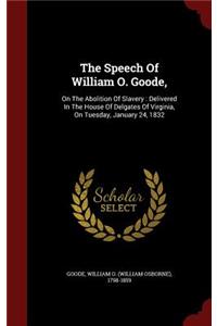 Speech Of William O. Goode,