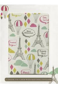 Eifel Towers Thank You Cards