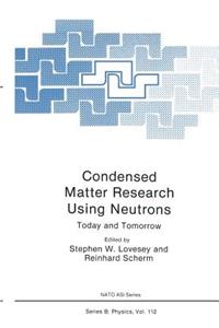 Condensed Matter Research Using Neutrons