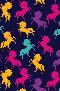 Colorful Unicorn Silhouettes Journal