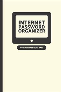 Internet Password Organizer with Alphabetical Tabs