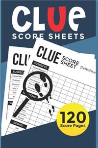 Clue Score Sheets