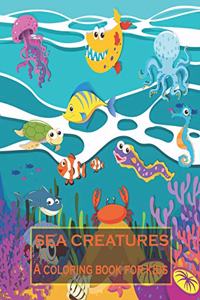 Sea creatures coloring book for kids