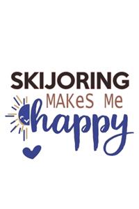 Skijoring Makes Me Happy Skijoring Lovers Skijoring OBSESSION Notebook A beautiful
