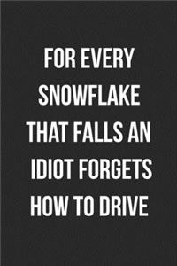 For Every Snowflake That Falls An Idiot Forgets How To Drive