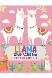 LLAMA Soduku Puzzles Book For Kids Ages 4-8