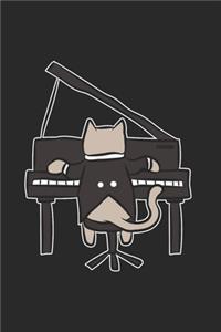 Piano Music Cat Notebook