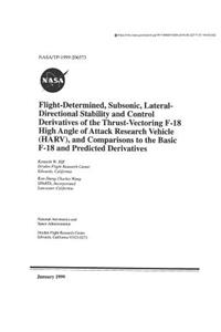 Flight-Determined, Subsonic, Lateral-Directional Stability and Control Derivatives of the Thrust-Vectoring F-18 High Angle of Attack Research Vehicle (Harv), and Comparisons to the Basic F-18 and Pred
