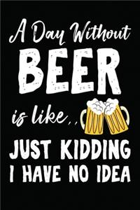 A Day Without Beer Is Like... Just Kidding I Have No Idea