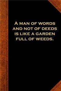 2019 Daily Planner Ben Franklin Quote Man Word Deeds Vintage Style