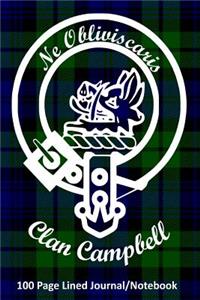 Clan Campbell 100 Page Lined Journal/Notebook