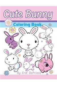 Cute Bunny Coloring Book