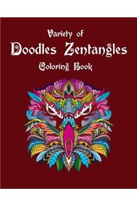 Variety of Doodles Zentangles Coloring Book