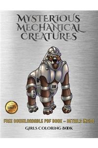 Girls Coloring Book (Mysterious Mechanical Creatures)