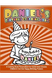 Daniel's Birthday Coloring Book Kids Personalized Books